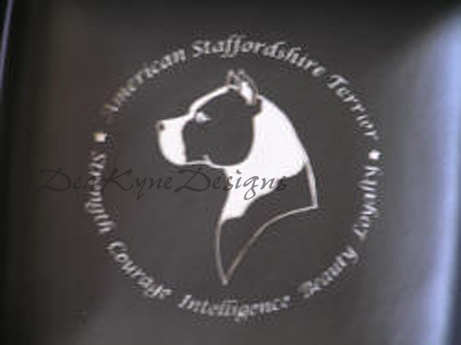 Amstaff Tribute Plate - etched