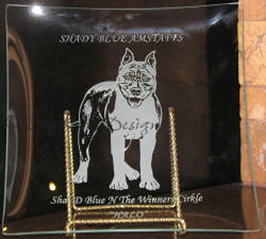 Etched Glass Plate - Amstaff memorial